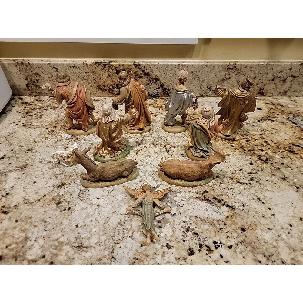 Vintage Fontanini Nativity Scene 9 Nine Piece Set 1980's Italy